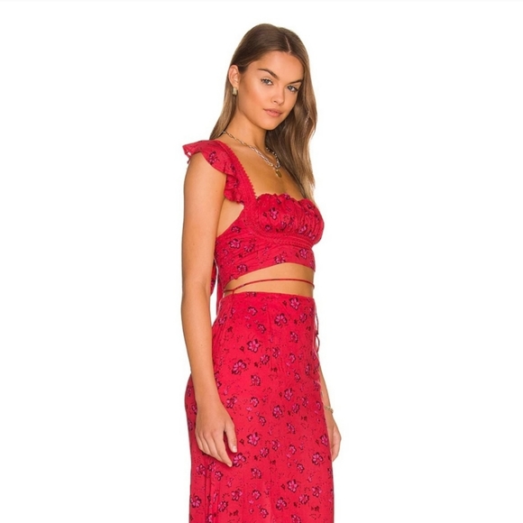 Free People Bijou Skirt Set - Cherry Combo - Picture 16 of 16